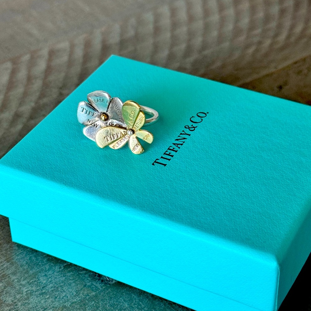 Tiffany ring Gold&Silver Love bug